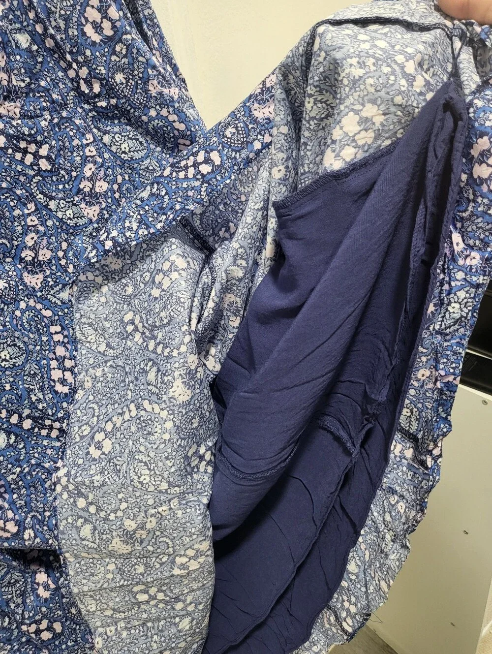 NWOT J. Crew x Liberty Fabric Navy Blue Floral Paisley Mini Dress - Size 20
